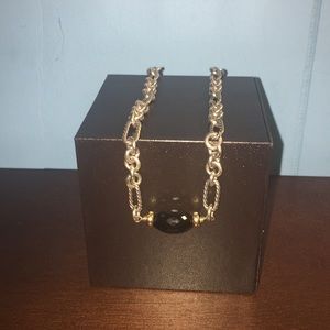 Black and Sterling Silver David Yurman Necklace